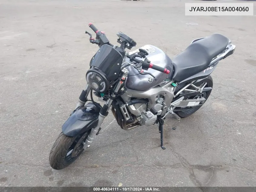 2005 Yamaha Fz6 S VIN: JYARJ08E15A004060 Lot: 40634111