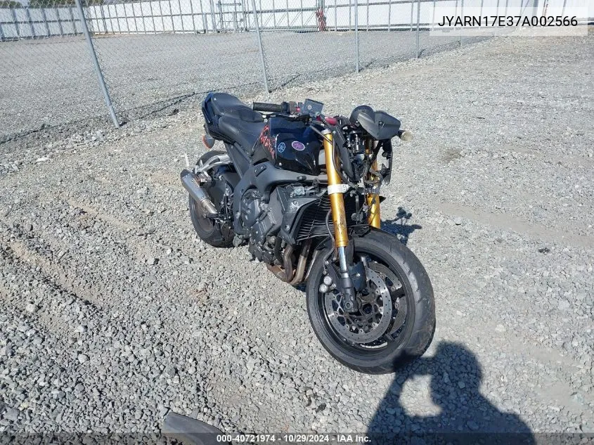 2007 Yamaha Fz1 S VIN: JYARN17E37A002566 Lot: 40721974