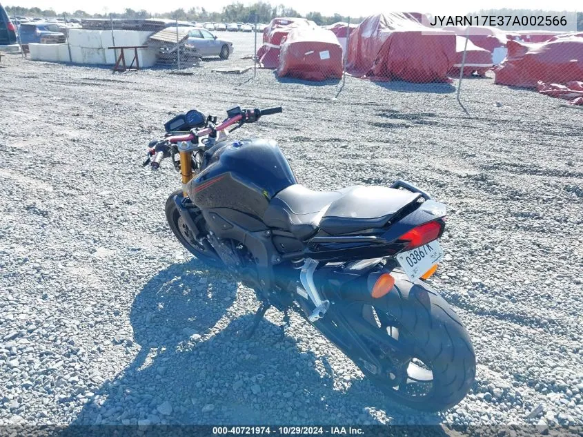 2007 Yamaha Fz1 S VIN: JYARN17E37A002566 Lot: 40721974