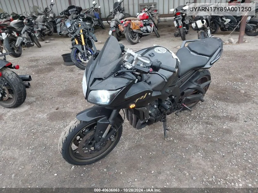 2009 Yamaha Fz1 Sc VIN: JYARN17Y89A001250 Lot: 40636863