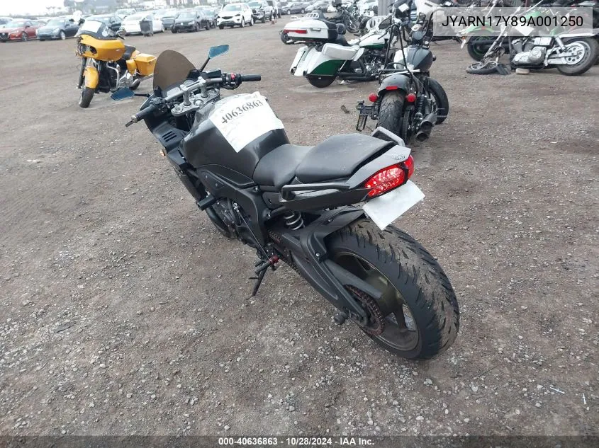 2009 Yamaha Fz1 Sc VIN: JYARN17Y89A001250 Lot: 40636863