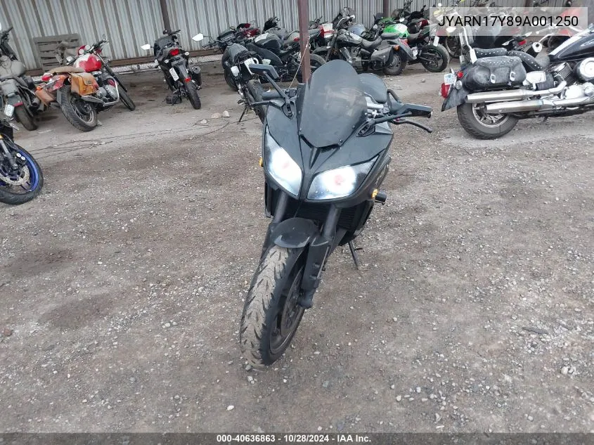 2009 Yamaha Fz1 Sc VIN: JYARN17Y89A001250 Lot: 40636863