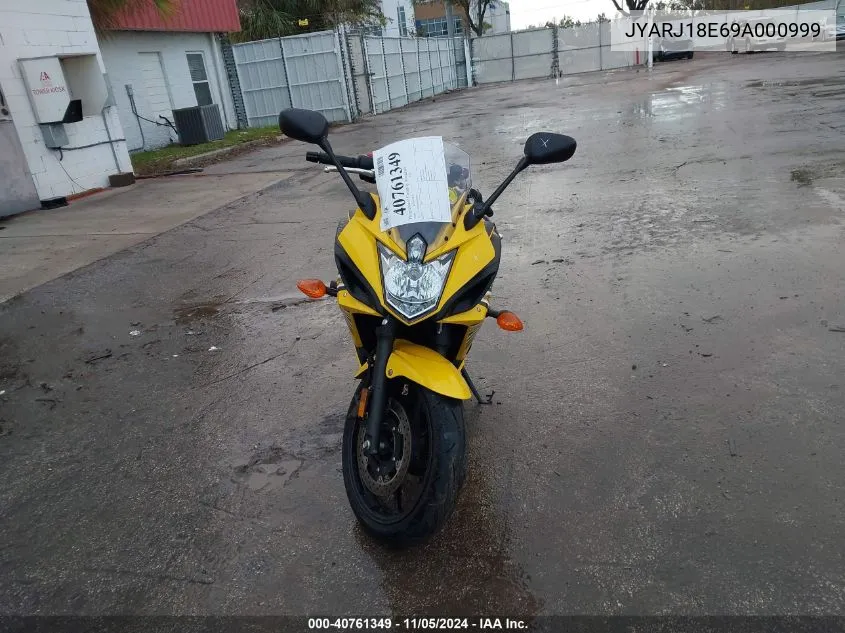 2009 Yamaha Fz6 R VIN: JYARJ18E69A000999 Lot: 40761349