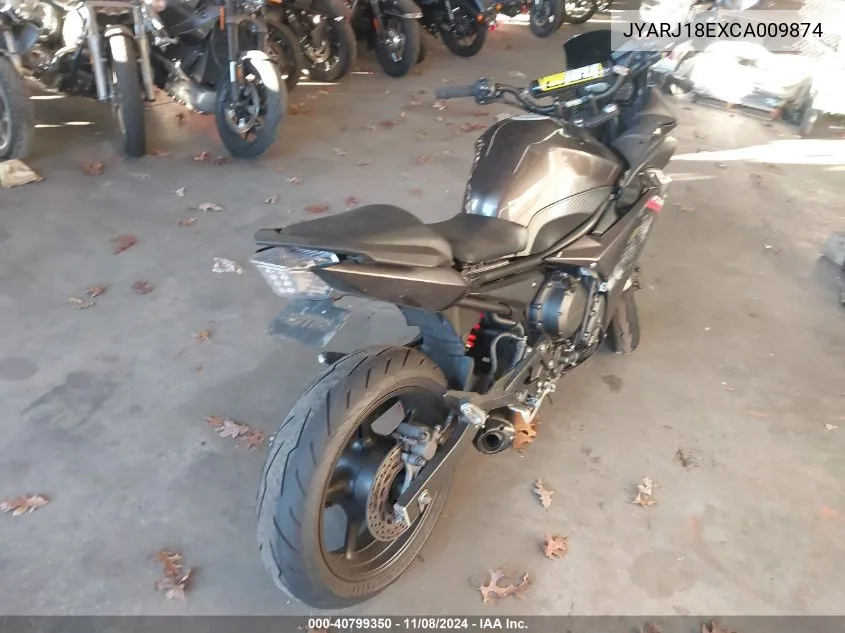 2012 Yamaha Fz6 R VIN: JYARJ18EXCA009874 Lot: 40799350