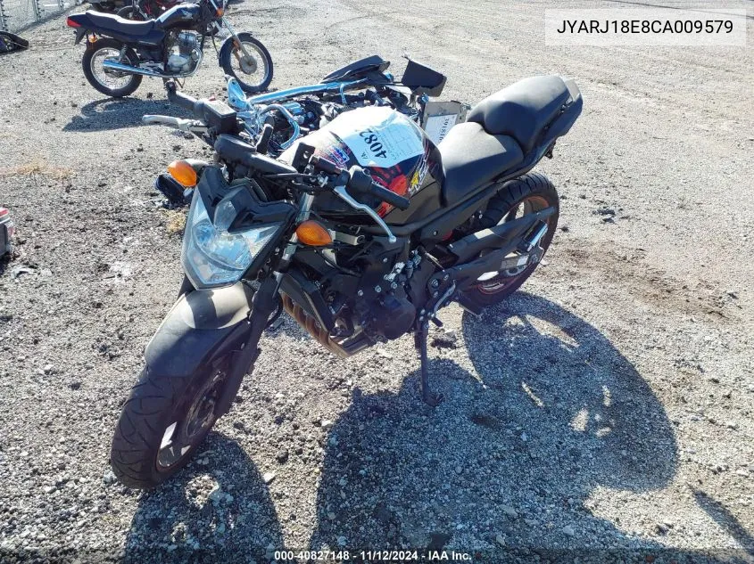 2012 Yamaha Fz6 R VIN: JYARJ18E8CA009579 Lot: 40827148