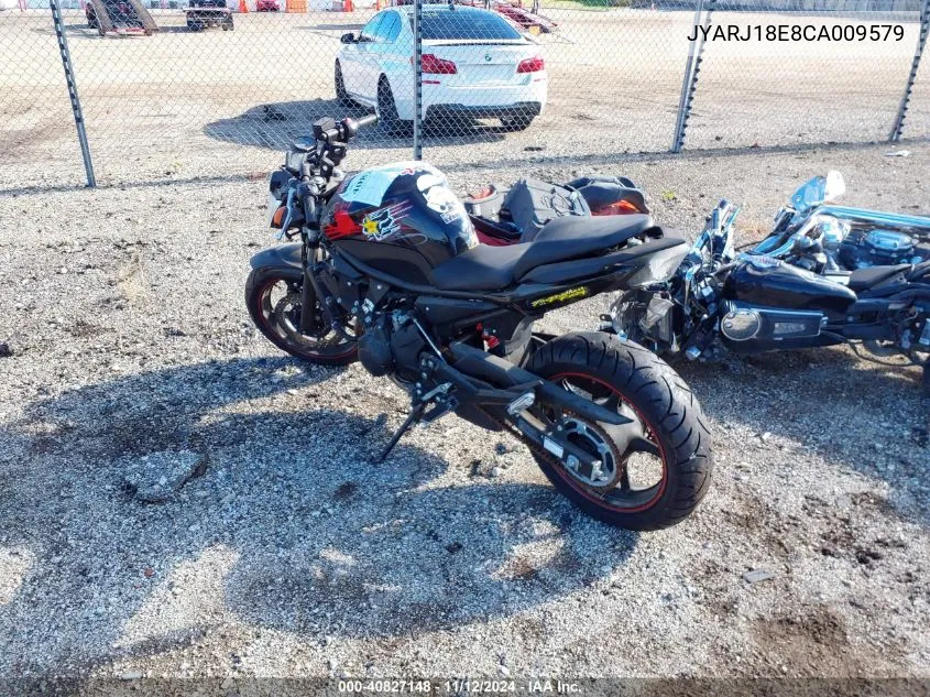 2012 Yamaha Fz6 R VIN: JYARJ18E8CA009579 Lot: 40827148