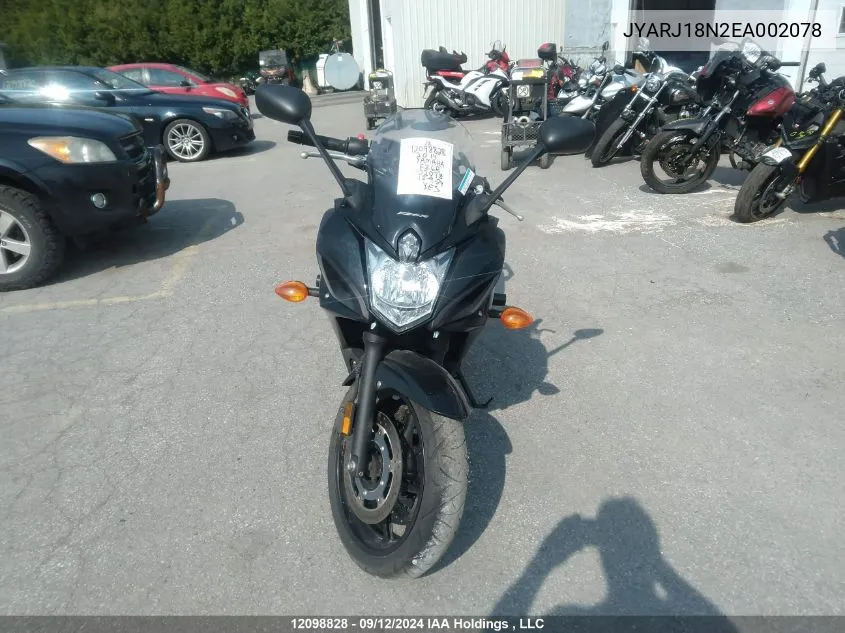 JYARJ18N2EA002078 2014 Yamaha Fz6 R