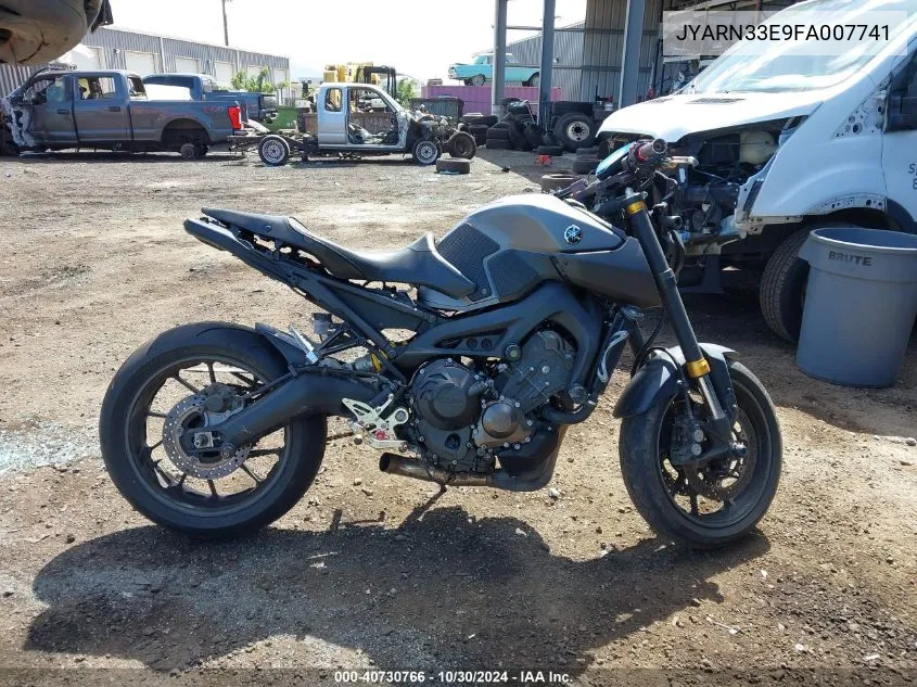 2015 Yamaha Fz09 VIN: JYARN33E9FA007741 Lot: 40730766