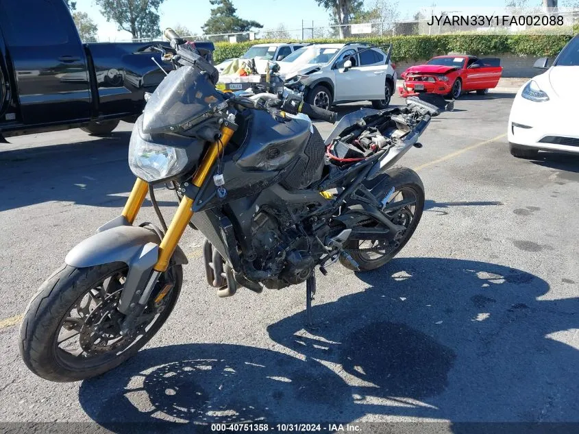 2015 Yamaha Fz09 C VIN: JYARN33Y1FA002088 Lot: 40751358