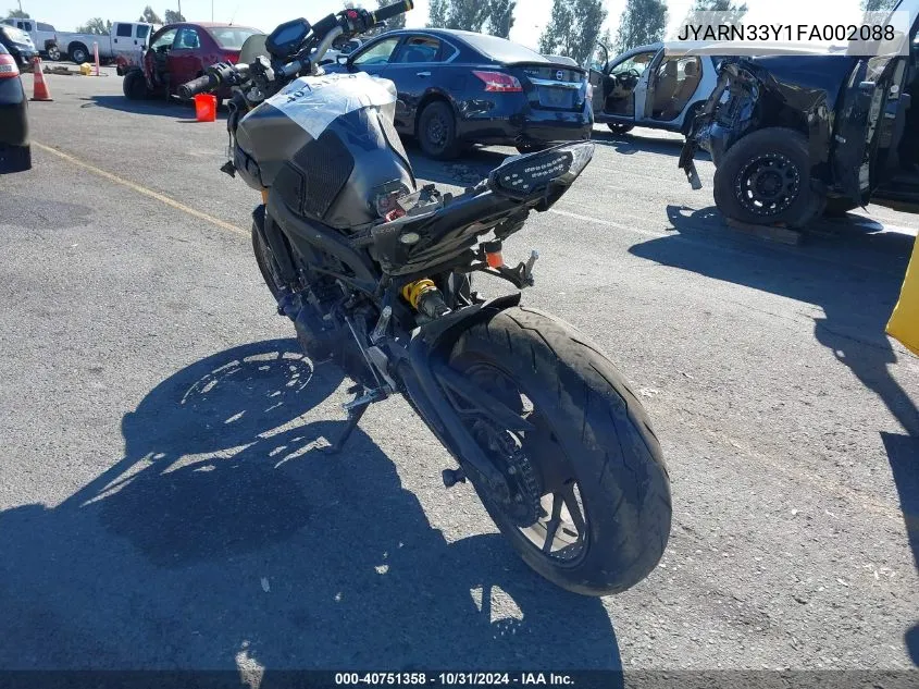 2015 Yamaha Fz09 C VIN: JYARN33Y1FA002088 Lot: 40751358