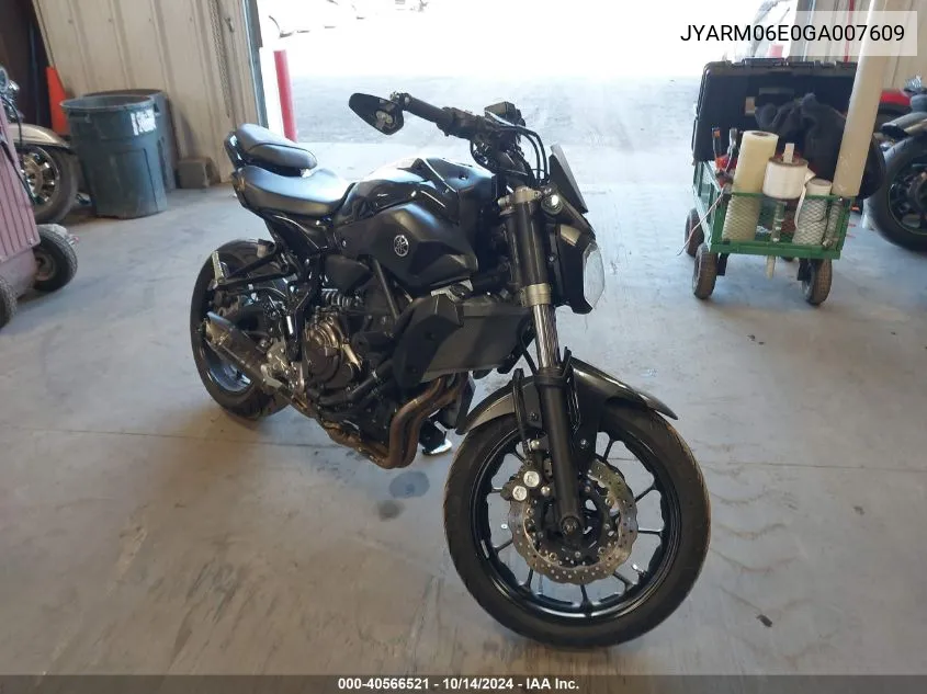 JYARM06E0GA007609 2016 Yamaha Fz07