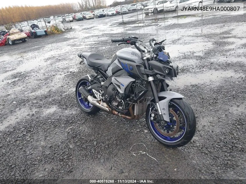 2017 Yamaha Fz10 VIN: JYARN48E9HA000807 Lot: 40575268