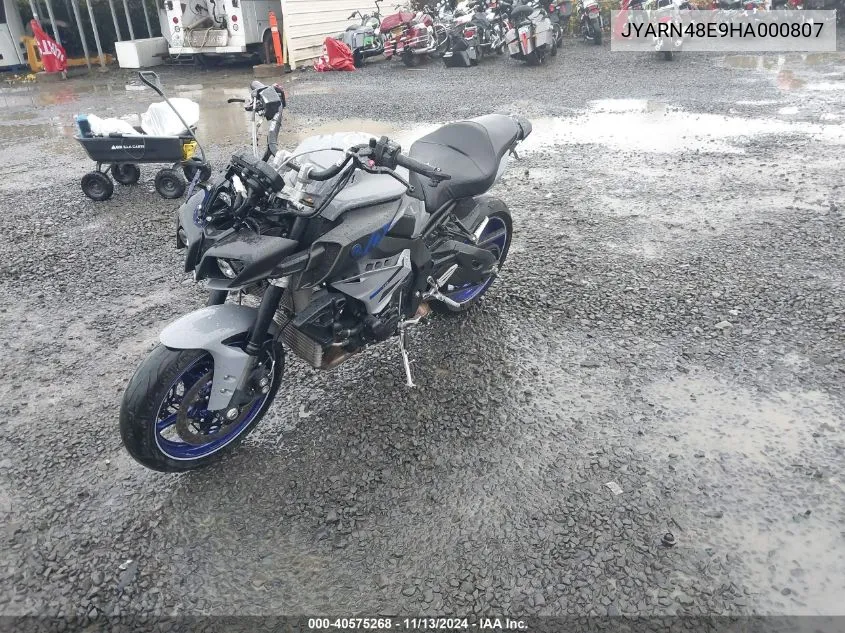 2017 Yamaha Fz10 VIN: JYARN48E9HA000807 Lot: 40575268