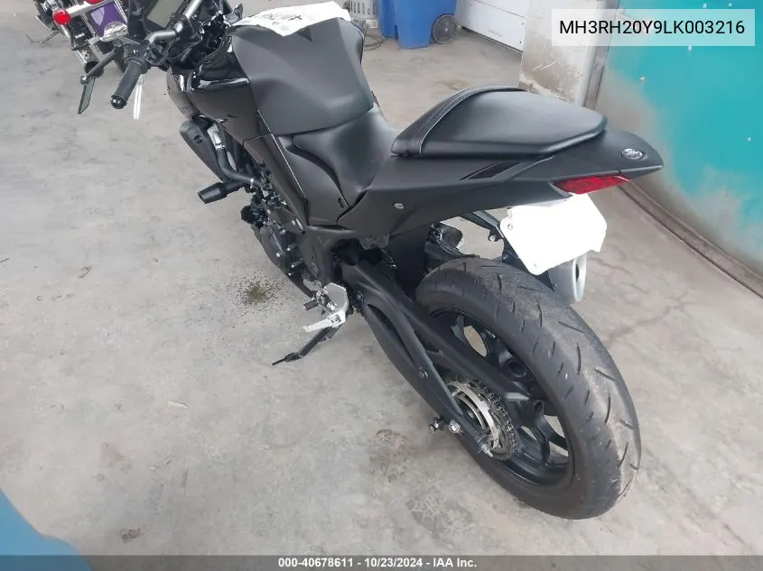 2020 Yamaha Mt-03 VIN: MH3RH20Y9LK003216 Lot: 40678611