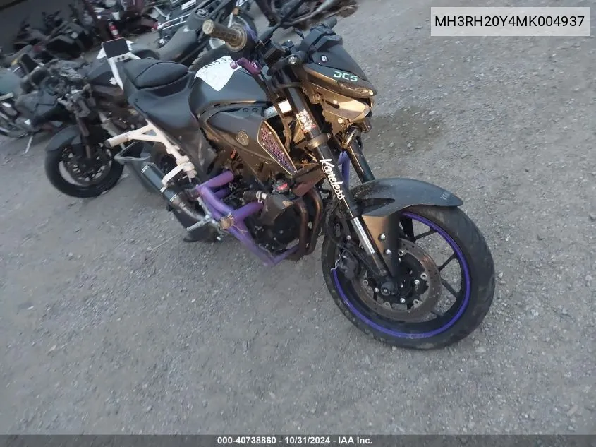 2021 Yamaha Mt-03 VIN: MH3RH20Y4MK004937 Lot: 40738860