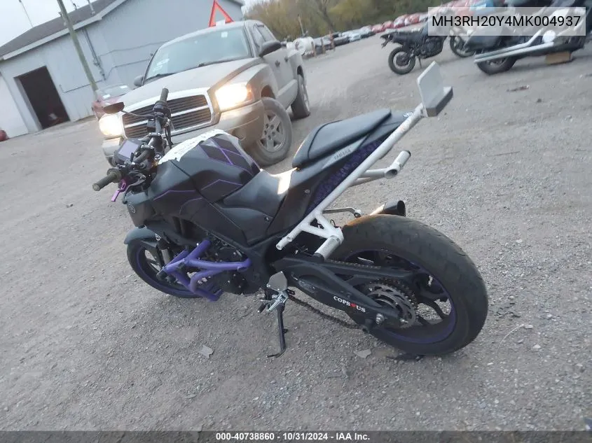 2021 Yamaha Mt-03 VIN: MH3RH20Y4MK004937 Lot: 40738860