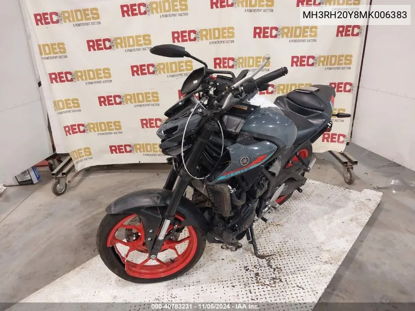 2021 Yamaha Mt-03 VIN: MH3RH20Y8MK006383 Lot: 40783231