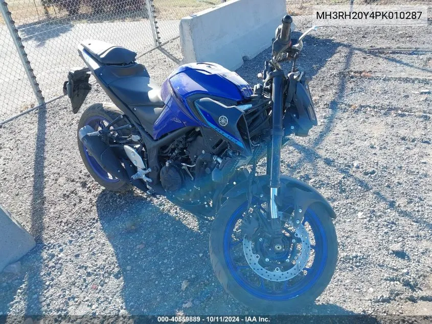 2023 Yamaha Mt-03 VIN: MH3RH20Y4PK010287 Lot: 40559889