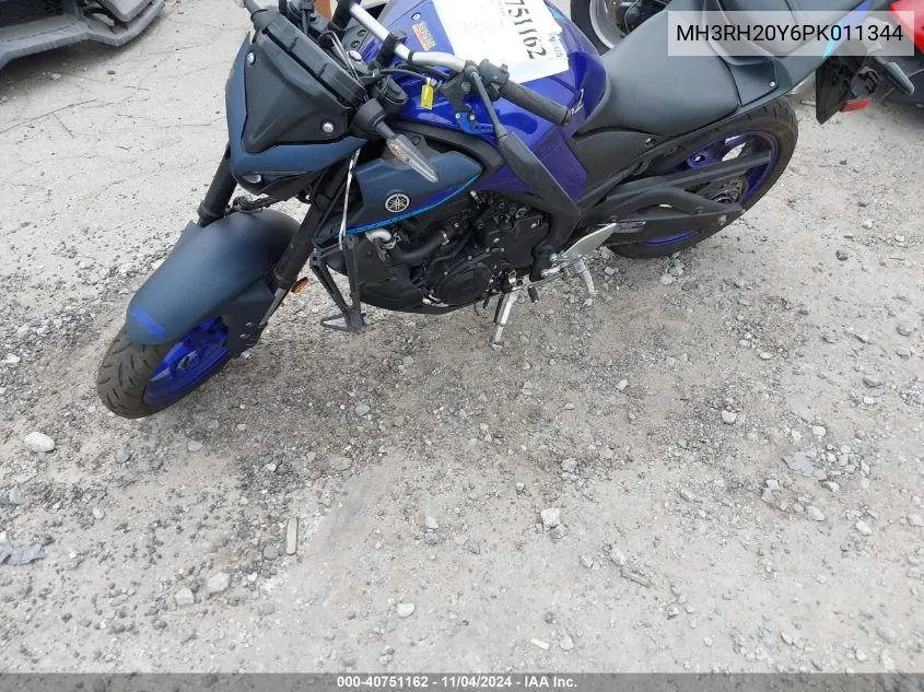 2023 Yamaha Mt-03 VIN: MH3RH20Y6PK011344 Lot: 40751162