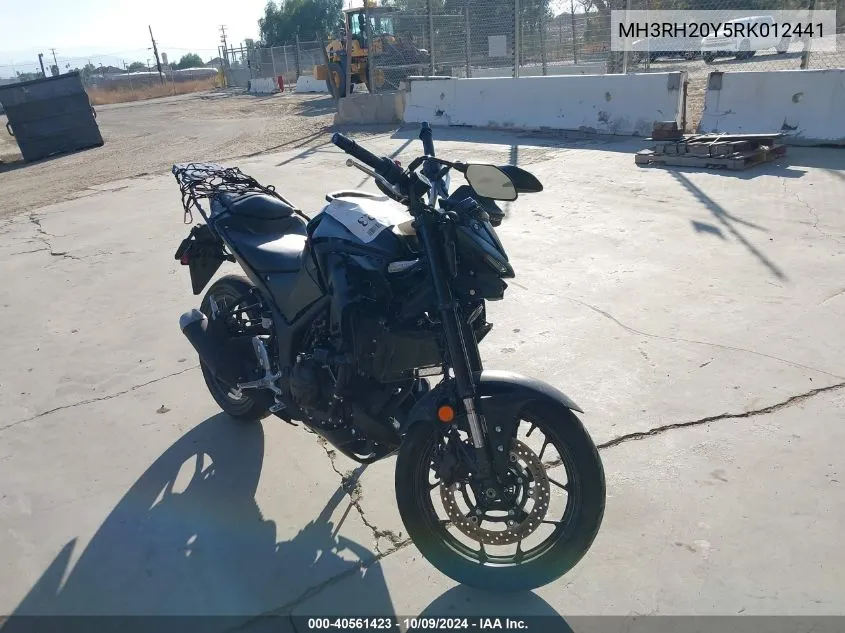 2024 Yamaha Mt-03 VIN: MH3RH20Y5RK012441 Lot: 40561423