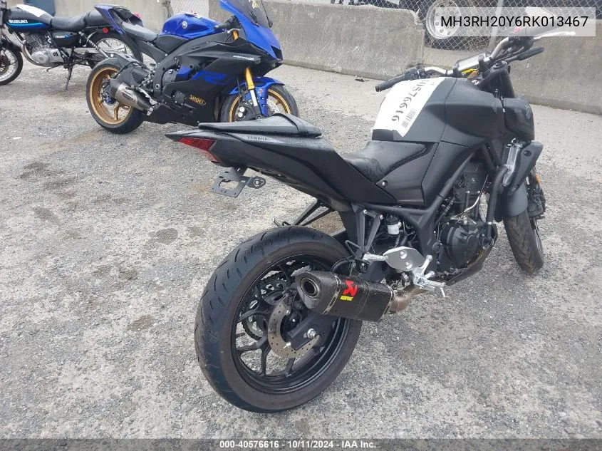 2024 Yamaha Mt-03 VIN: MH3RH20Y6RK013467 Lot: 40576616