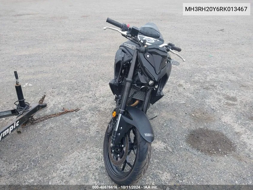 2024 Yamaha Mt-03 VIN: MH3RH20Y6RK013467 Lot: 40576616