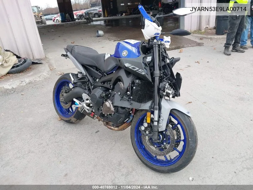 2020 Yamaha Mt09 VIN: JYARN53E9LA00714 Lot: 40769012