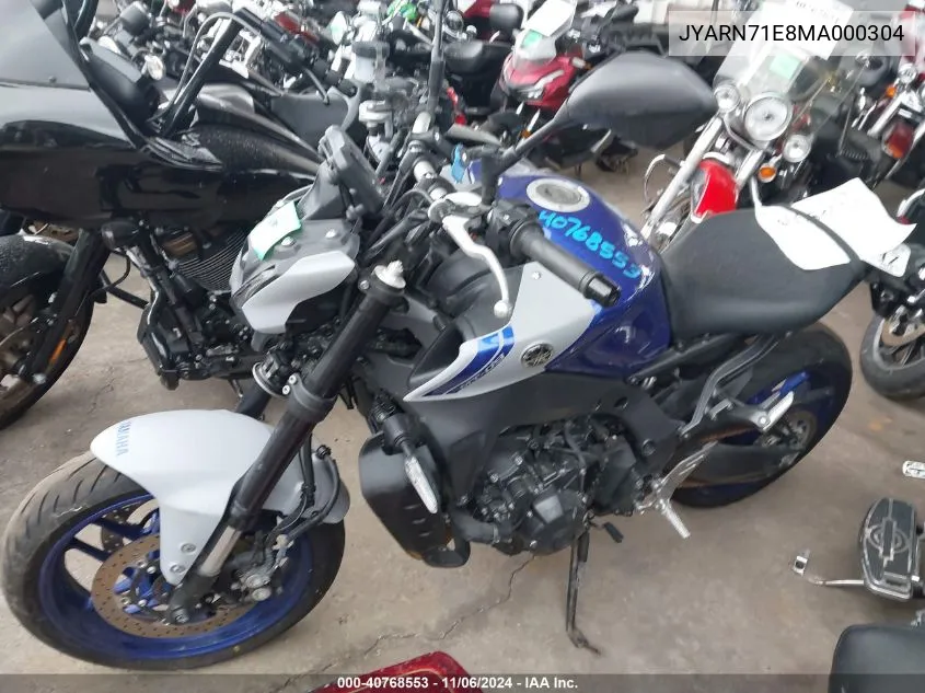 2021 Yamaha Mt09 VIN: JYARN71E8MA000304 Lot: 40768553