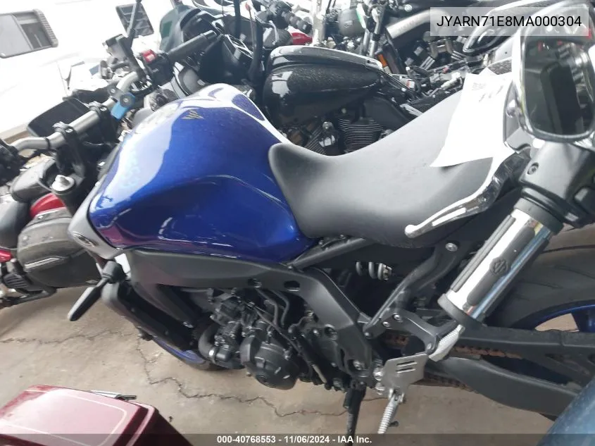 2021 Yamaha Mt09 VIN: JYARN71E8MA000304 Lot: 40768553