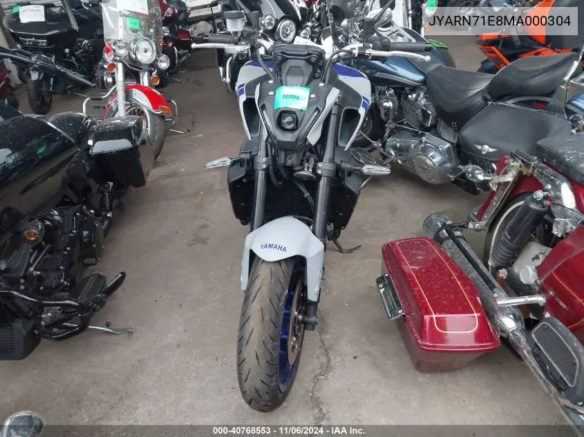 2021 Yamaha Mt09 VIN: JYARN71E8MA000304 Lot: 40768553