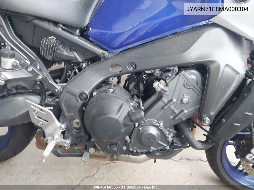 2021 Yamaha Mt09 VIN: JYARN71E8MA000304 Lot: 40768553