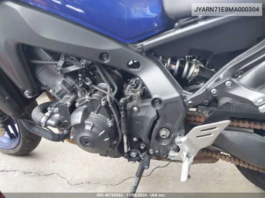 2021 Yamaha Mt09 VIN: JYARN71E8MA000304 Lot: 40768553