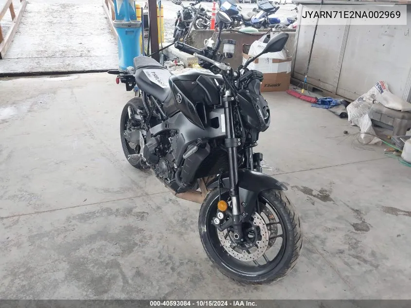 2022 Yamaha Mt09 VIN: JYARN71E2NA002969 Lot: 40593084