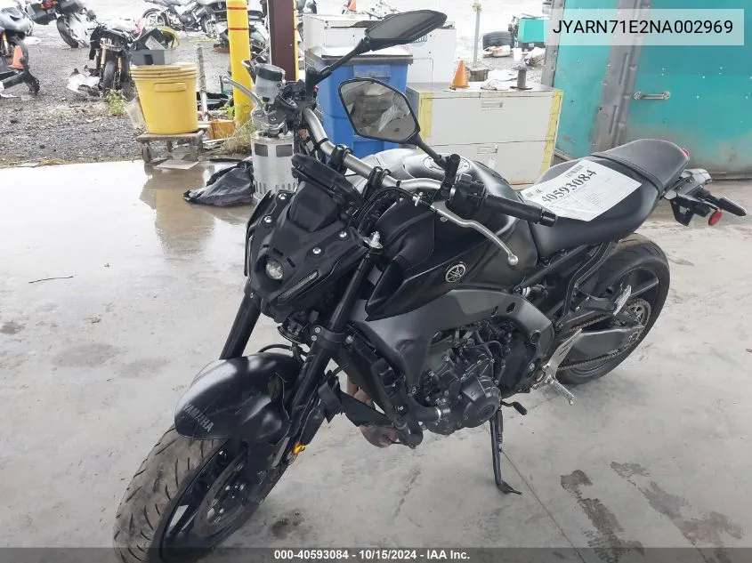 2022 Yamaha Mt09 VIN: JYARN71E2NA002969 Lot: 40593084