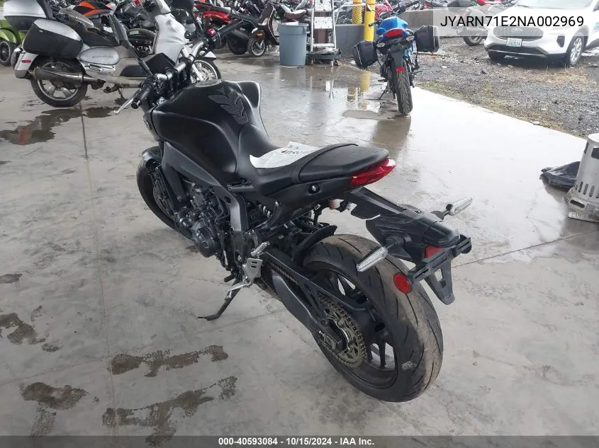 2022 Yamaha Mt09 VIN: JYARN71E2NA002969 Lot: 40593084