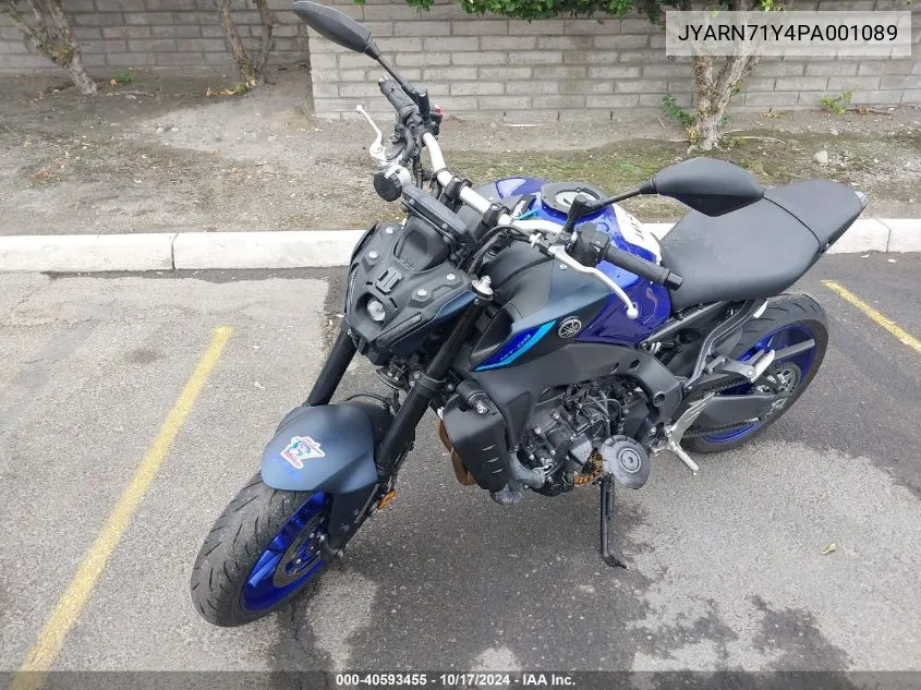 2023 Yamaha Mt09 C VIN: JYARN71Y4PA001089 Lot: 40593455