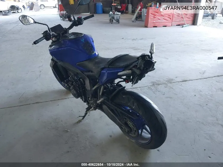 2024 Yamaha Mt09 VIN: JYARN94E3RA000547 Lot: 40622654