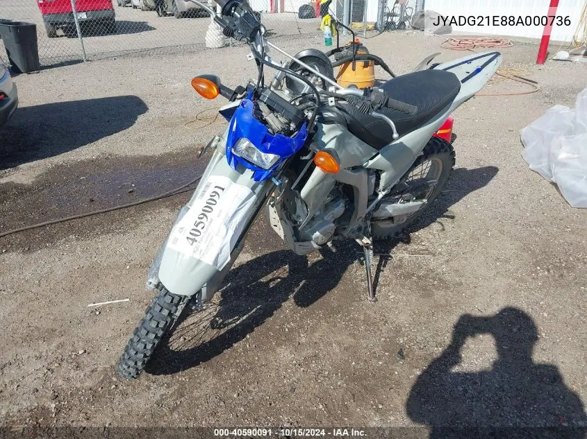 2008 Yamaha Wr250 R VIN: JYADG21E88A000736 Lot: 40590091