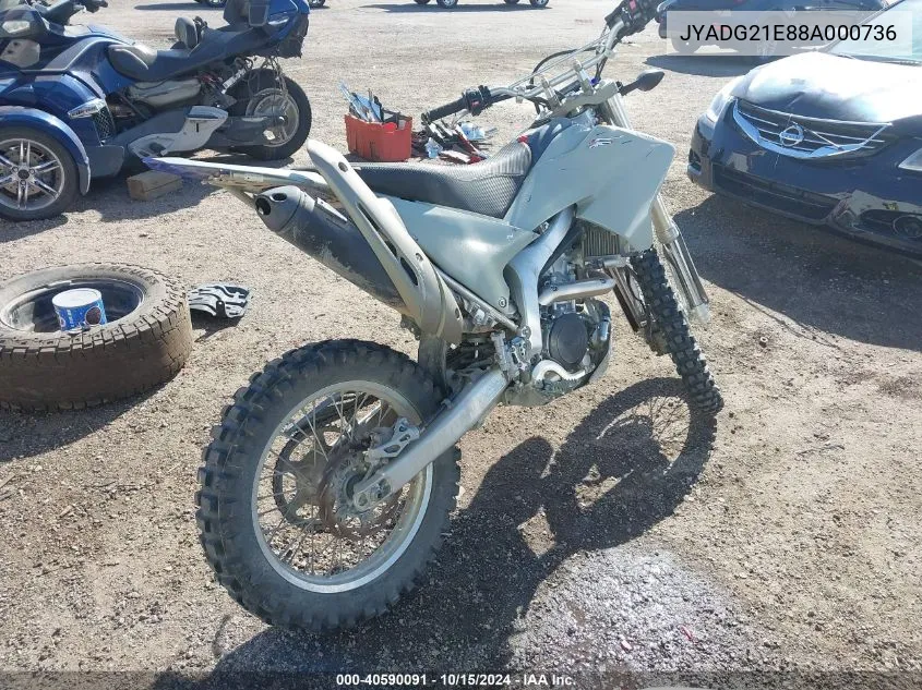 2008 Yamaha Wr250 R VIN: JYADG21E88A000736 Lot: 40590091