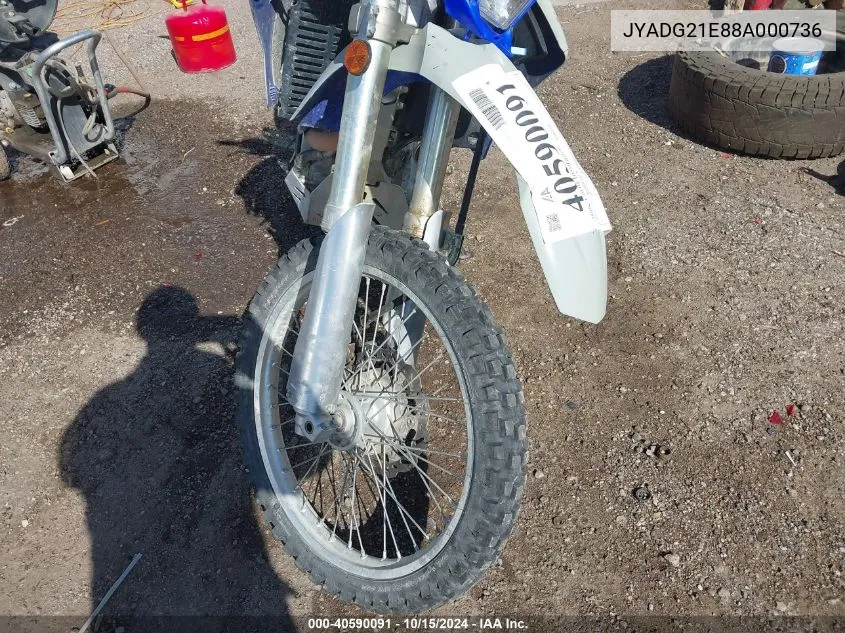 2008 Yamaha Wr250 R VIN: JYADG21E88A000736 Lot: 40590091