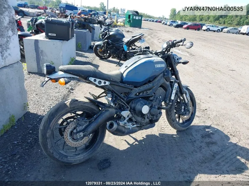 2017 Yamaha Xsr900 VIN: JYARN47N0HA000535 Lot: 12079331