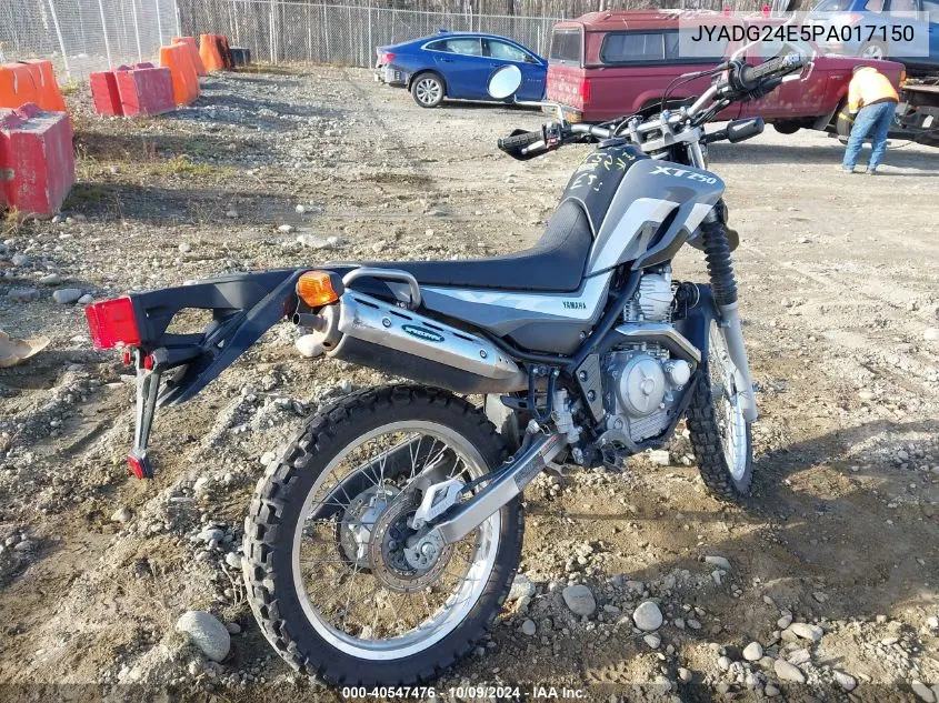 2023 Yamaha Xt250 VIN: JYADG24E5PA017150 Lot: 40547476