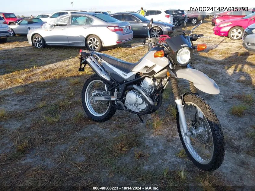 2023 Yamaha Xt250 VIN: JYADG24E4PA015793 Lot: 40568223