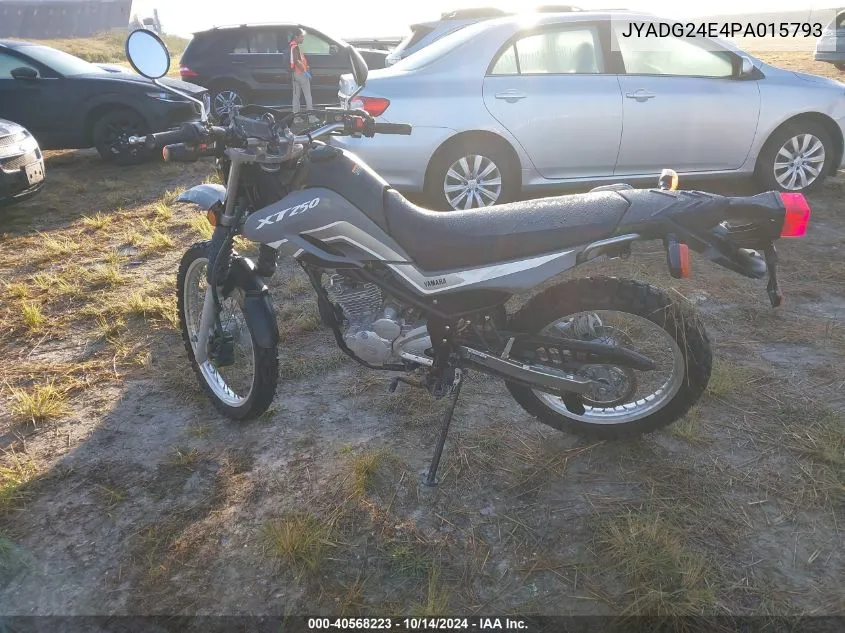 2023 Yamaha Xt250 VIN: JYADG24E4PA015793 Lot: 40568223