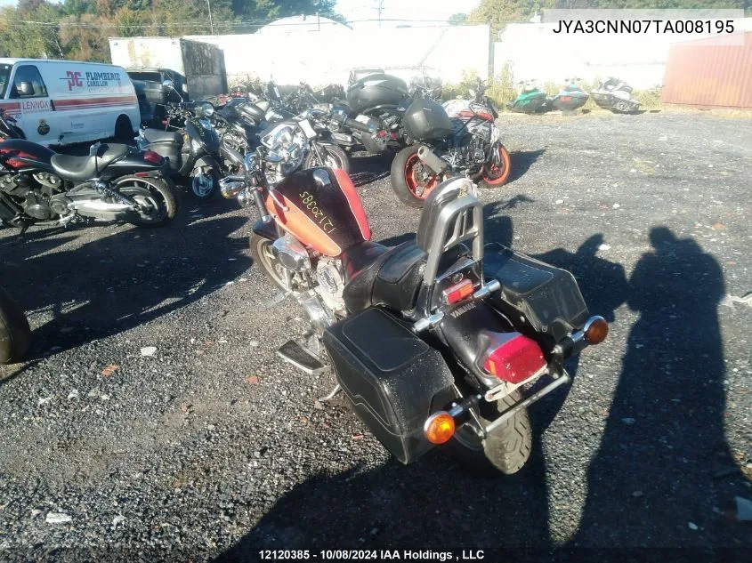 1996 Yamaha Xv750 VIN: JYA3CNN07TA008195 Lot: 12120385