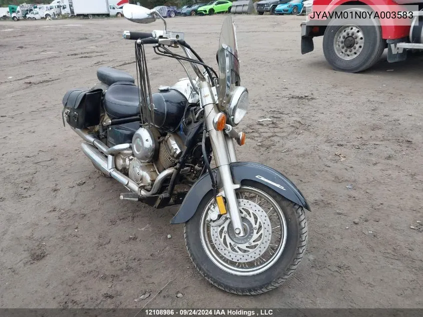 2000 Yamaha Xvs65 A VIN: JYAVM01N0YA003583 Lot: 12108986