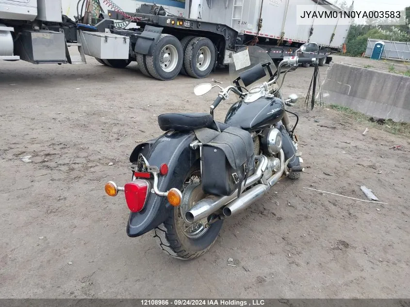 2000 Yamaha Xvs65 A VIN: JYAVM01N0YA003583 Lot: 12108986