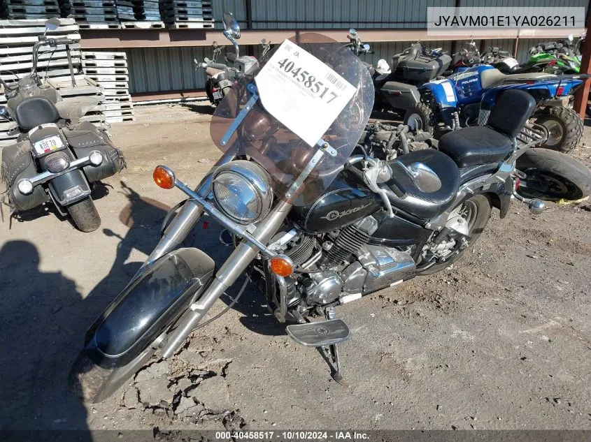 2000 Yamaha Xvs65 A VIN: JYAVM01E1YA026211 Lot: 40458517