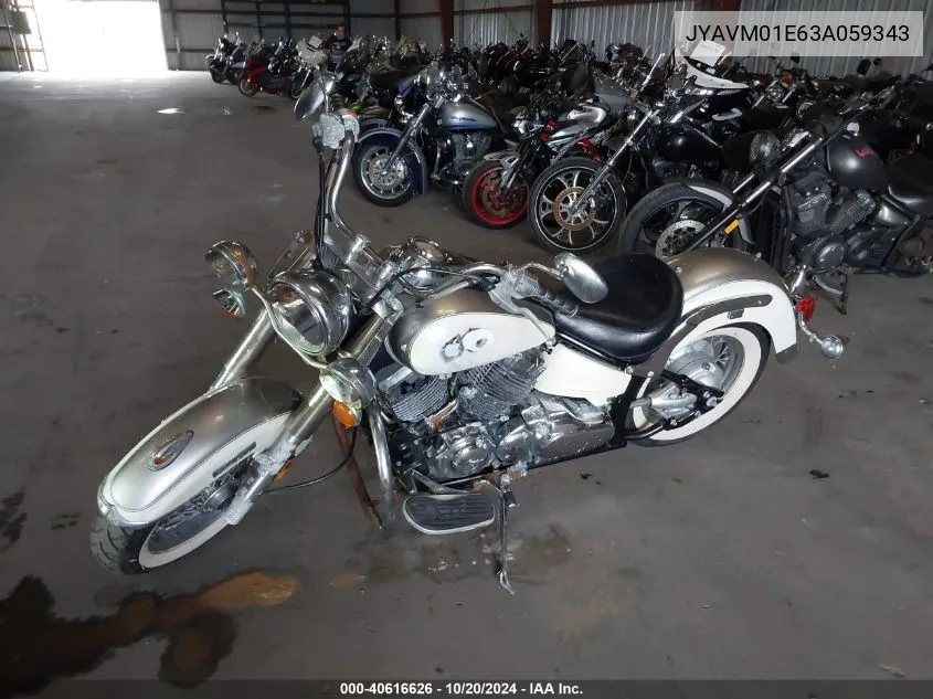 2003 Yamaha Xvs65 A VIN: JYAVM01E63A059343 Lot: 40616626