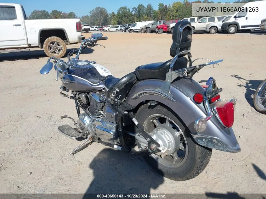 2006 Yamaha Xvs1100 A VIN: JYAVP11E66A081263 Lot: 40650143